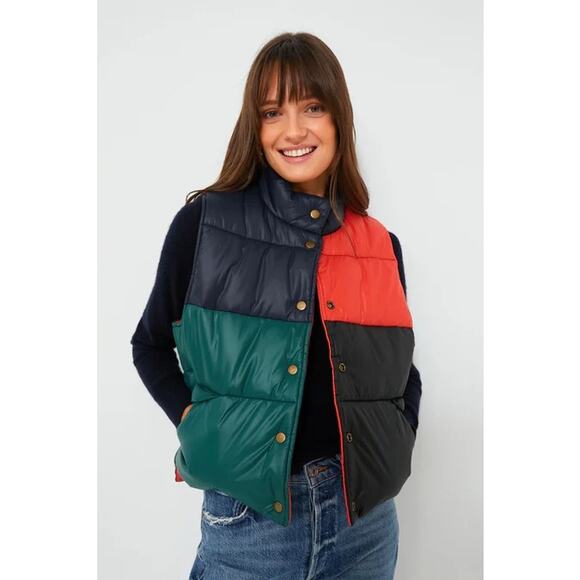 Clare V. Jackets & Blazers - Clare V Multi Colorblock Nylon Emile Vest size XS/S